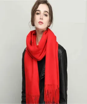 Winter Cashmere Wool Scarf Pashmina Shawl Wrap for Women