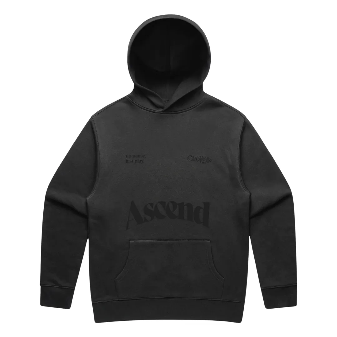 304 Mens Ascend Faded Hoodie Black