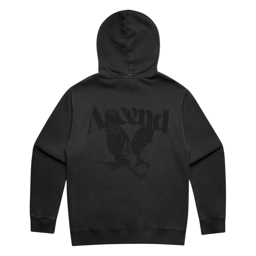 304 Mens Ascend Faded Hoodie Black