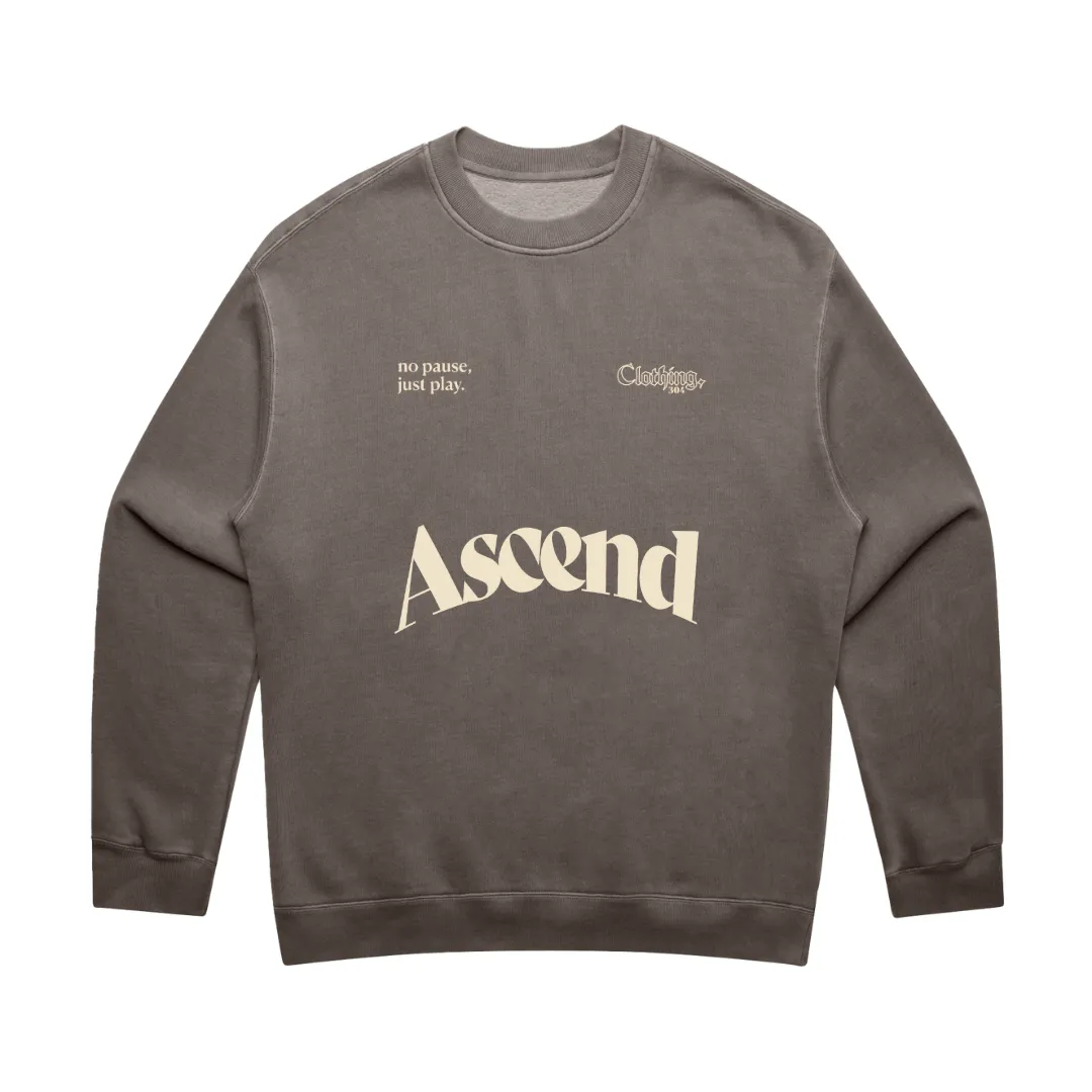 304 Mens Ascend Faded Sweatshirt Cream