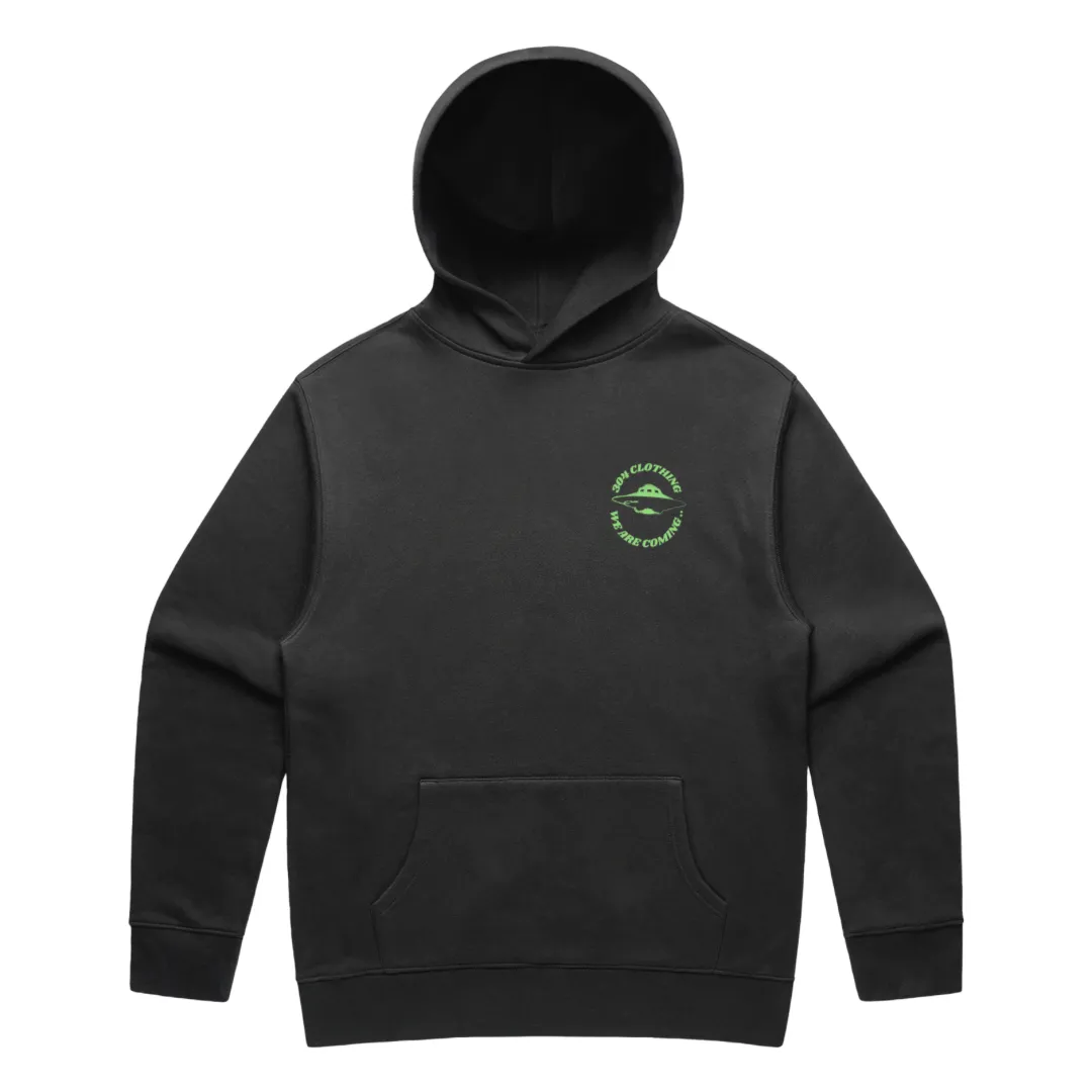 304 Mens UFO Hoodie Faded Black