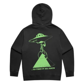 304 Mens UFO Hoodie Faded Black