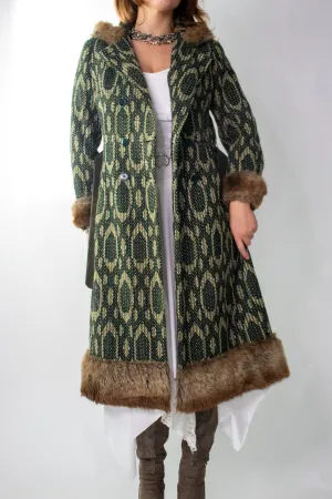 70s Wool Hooded Coat