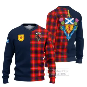 Abernethy Tartan Ugly Sweater with Scottish Lion Royal Arm Half Style