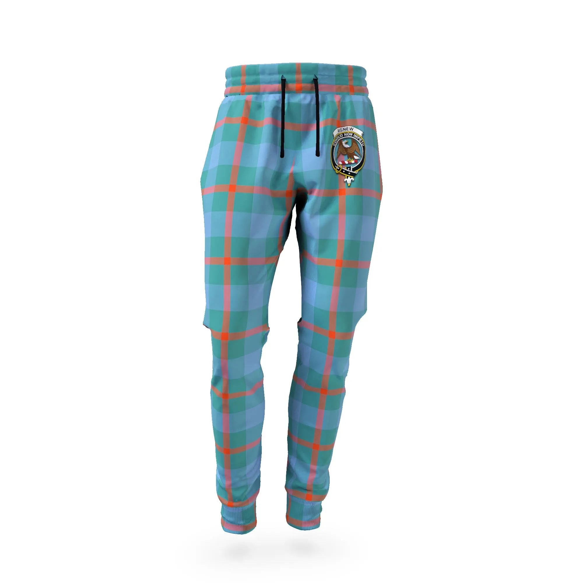 Agnew Ancient Tartan Joggers Pants with Family Crest