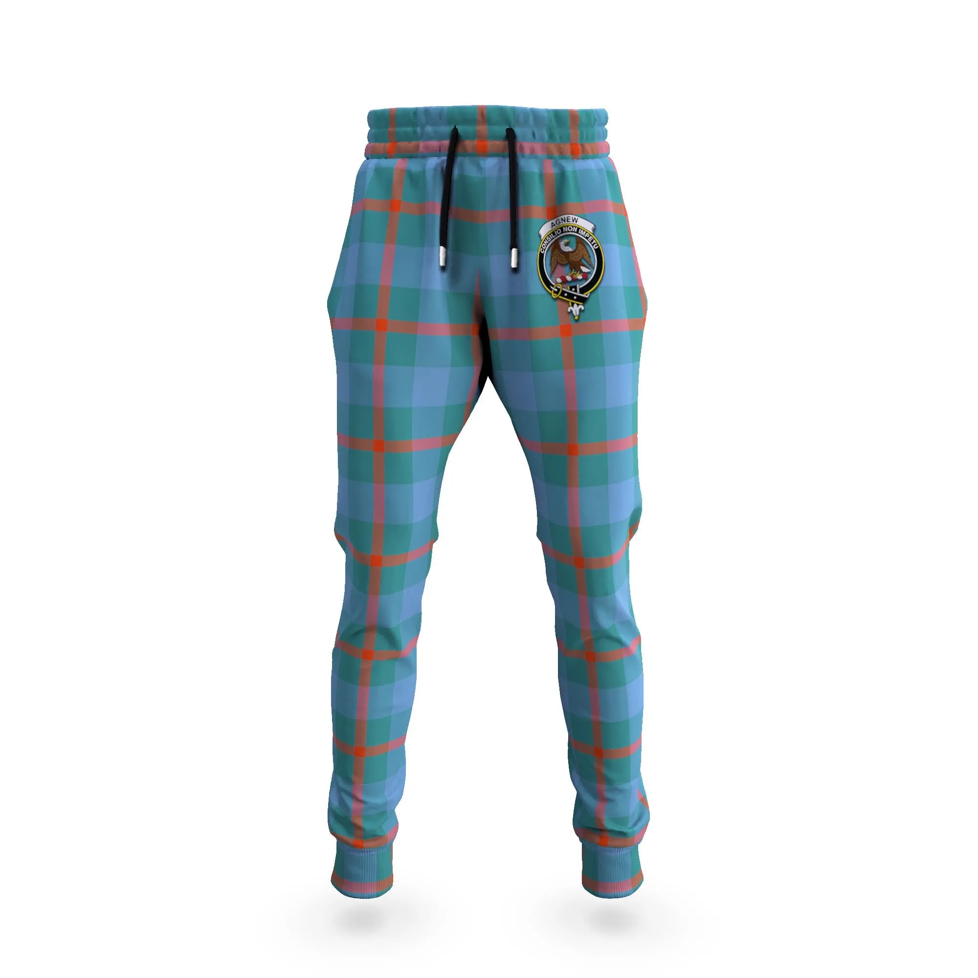 Agnew Ancient Tartan Joggers Pants with Family Crest