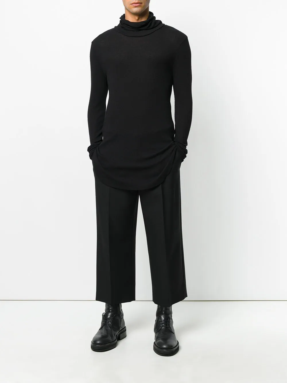 Angora Turtleneck Jumper Black