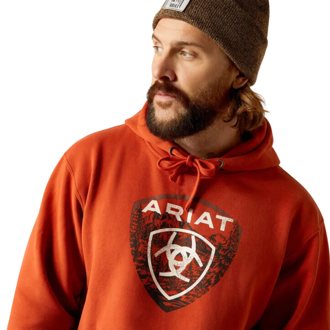 Ariat Men's Forest Badge Dark Orange Hoodie