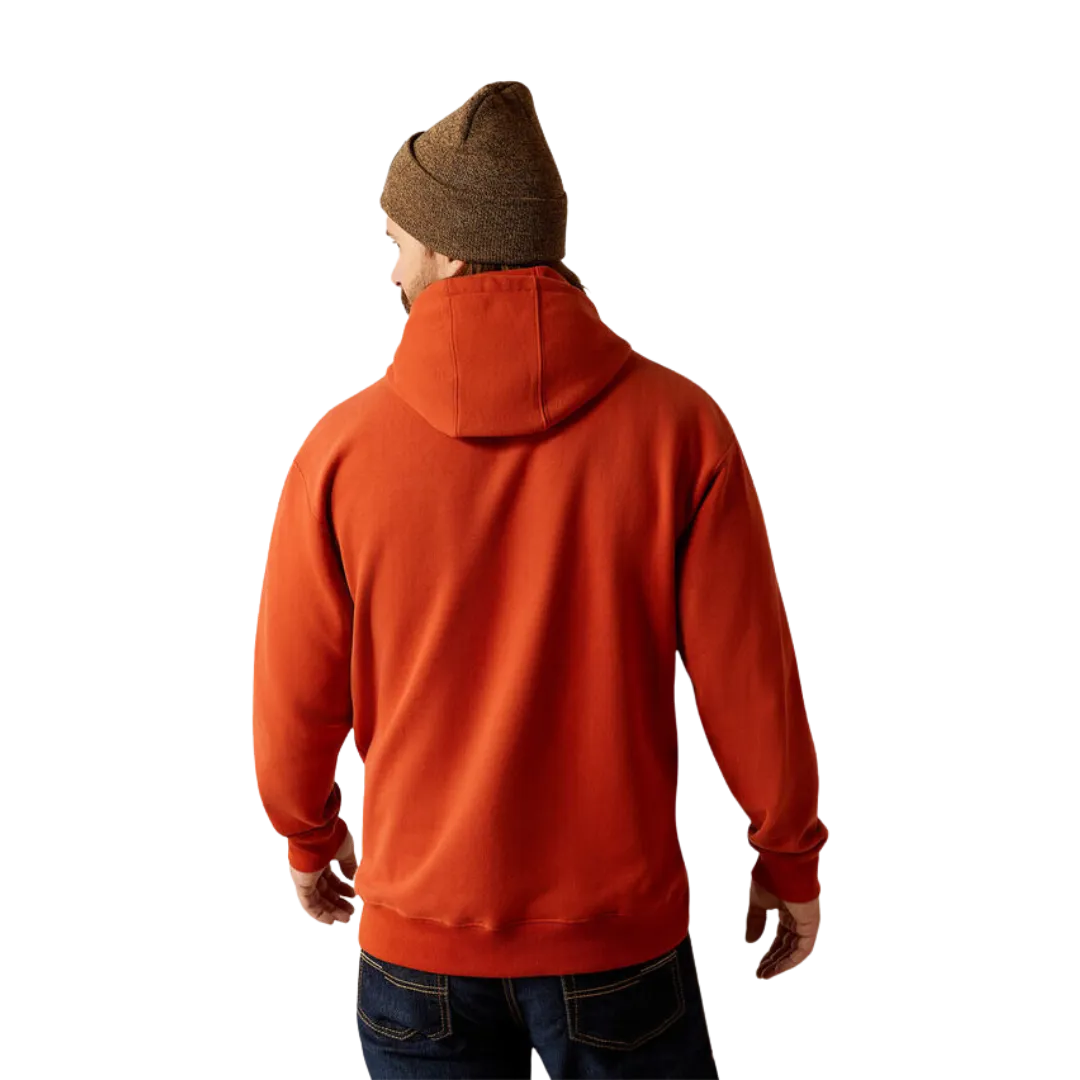 Ariat Men's Forest Badge Dark Orange Hoodie