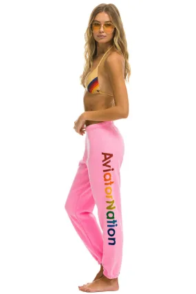 AVIATOR NATION SAN FRANCISCO SWEATPANTS - NEON PINK