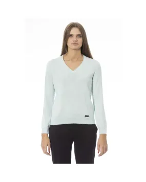 Baldinini Trend Women's Light Blue Polyamide Sweater - XL