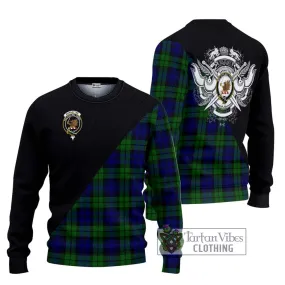 Bannatyne Tartan Ugly Sweater with Family Crest and Military Logo Style