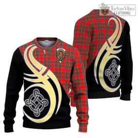 Binning Tartan Ugly Sweater with Family Crest and Celtic Symbol Style