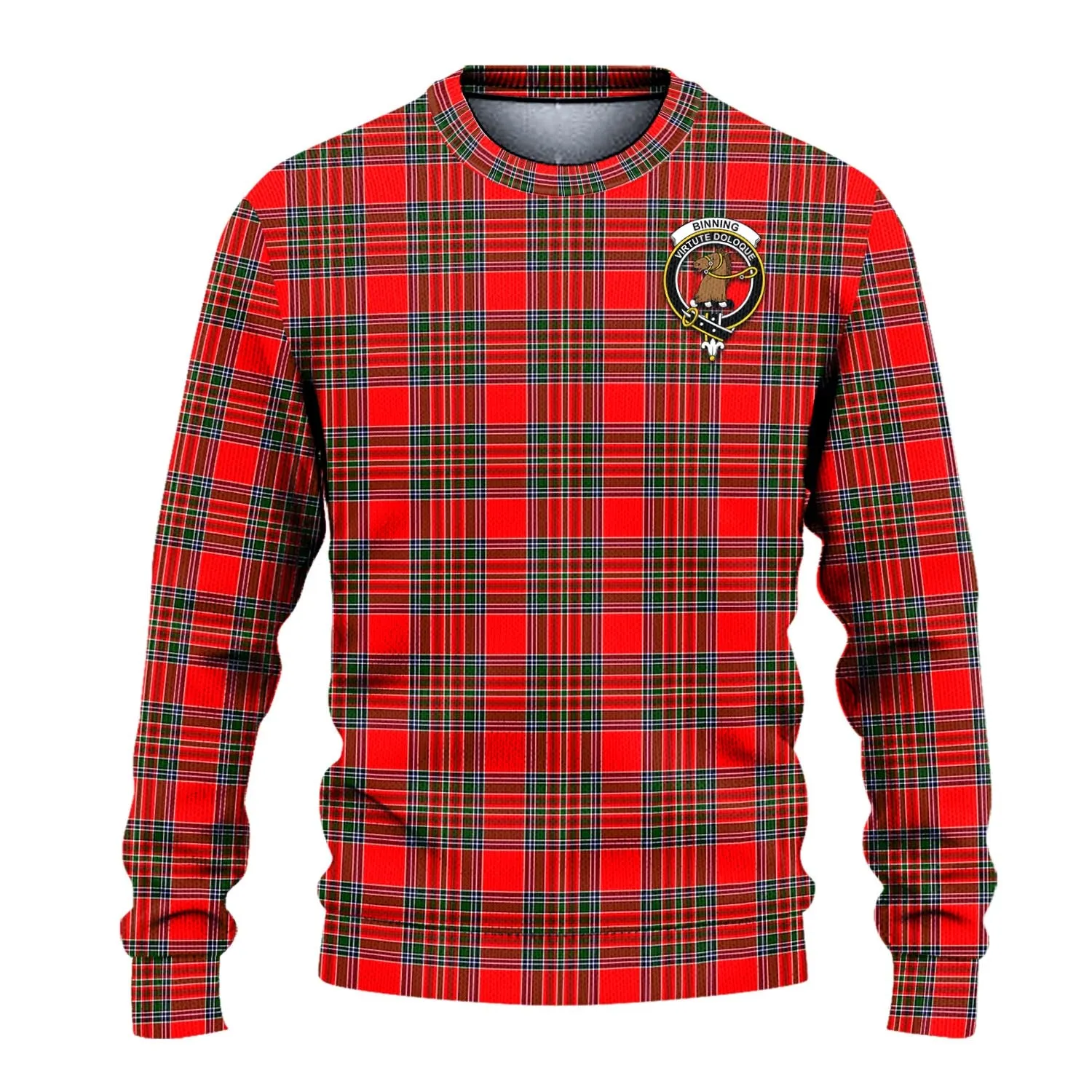 Binning Tartan Ugly Sweater with Family Crest