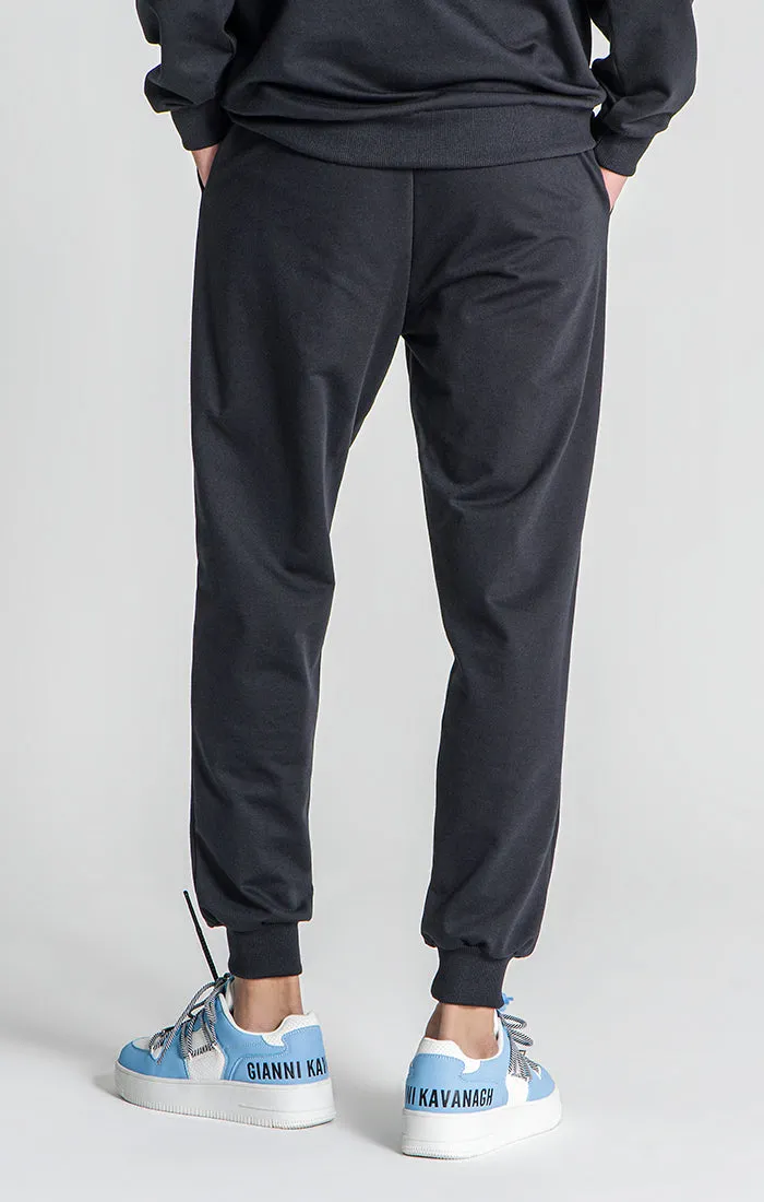 Black Overlap Loose Joggers