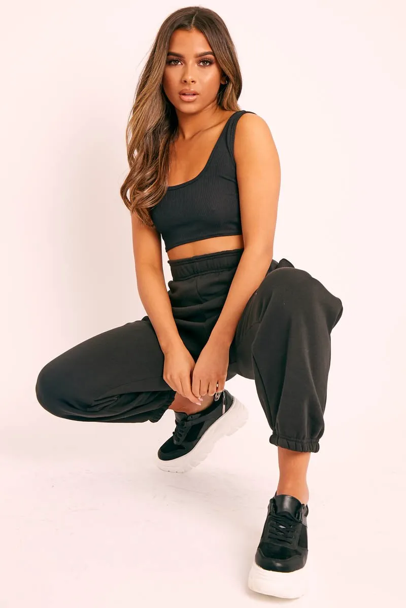 Black Oversized Joggers - Erica