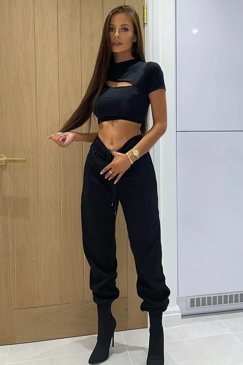 Black Oversized Joggers - Erica