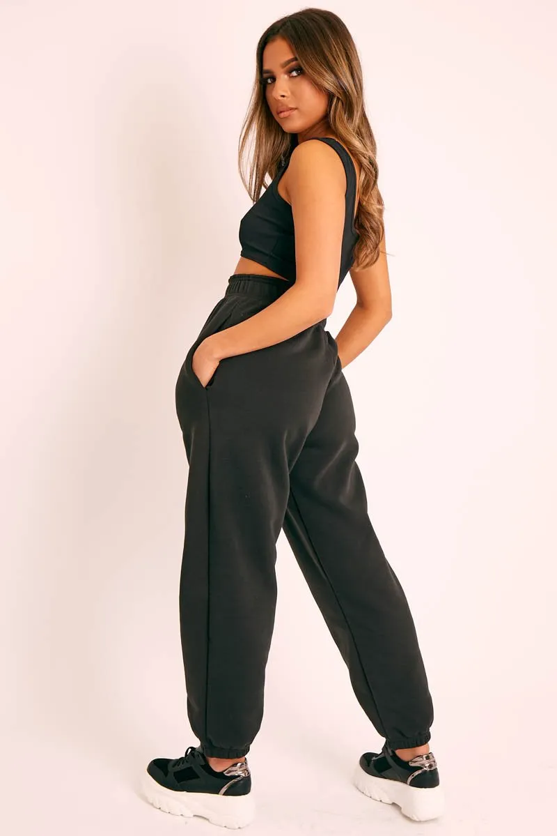 Black Oversized Joggers - Erica