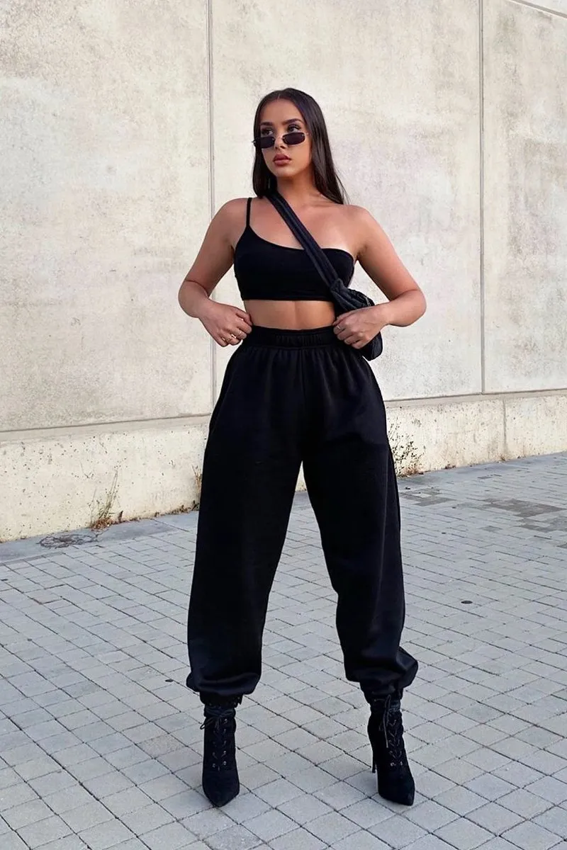 Black Oversized Joggers - Erica