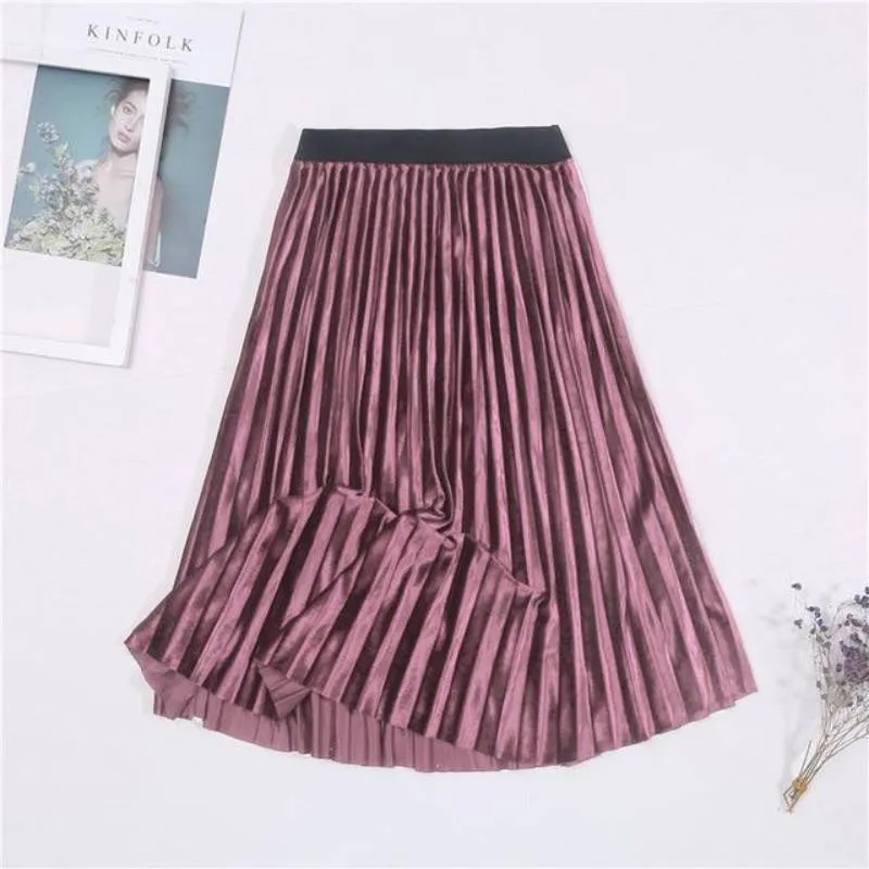 Bohemian Skirt - Velvet High Waisted