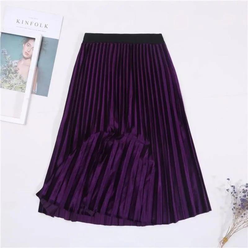 Bohemian Skirt - Velvet High Waisted