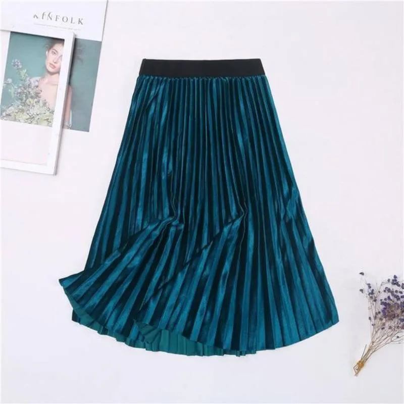 Bohemian Skirt - Velvet High Waisted