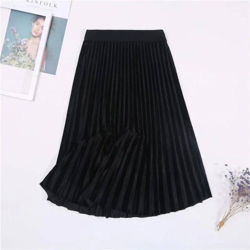 Bohemian Skirt - Velvet High Waisted