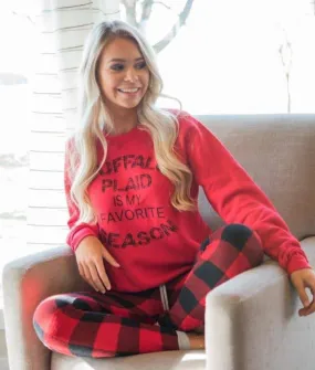 Buffalo Plaid Graphic Sweatshirt