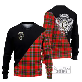 Butter Tartan Ugly Sweater with Family Crest and Military Logo Style