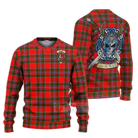 Butter Tartan Ugly Sweater with Family Crest Celtic Skull Style