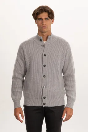 Cardigan maglia inglese 100% cashmere con bottoni