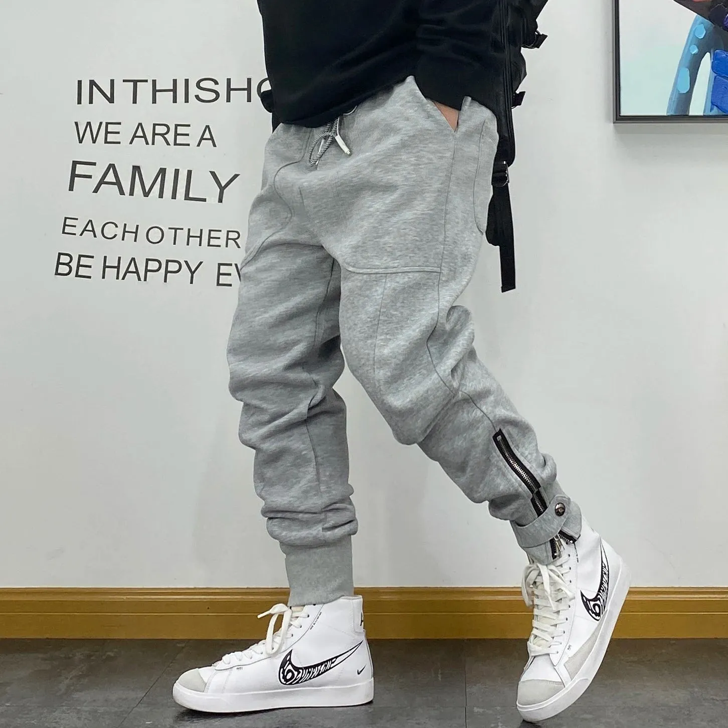 Casual Harem Sweatpants Loose Oversized Jogging Pants - Men's Streetwear Trousers