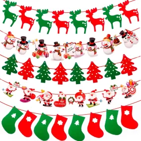 Christmas Banner Garland Merry Christmas Decor for Home Navidad Noel 2021 Christmas Ornaments Xmas Decor New Year