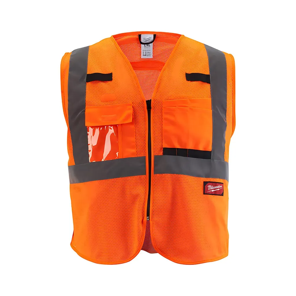 Class 2 High Visibility Orange Mesh Safety Vest - 2XL/3XL