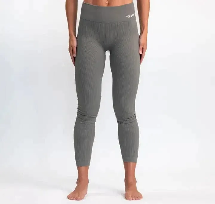 Classic Ribbed Leggings - Gray