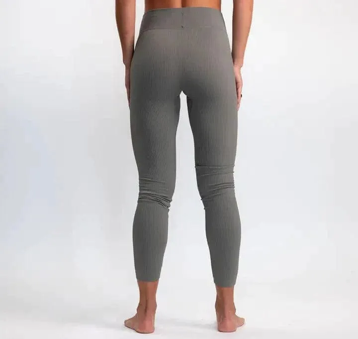 Classic Ribbed Leggings - Gray