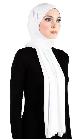 Cotton Jersey Hijab Extra Long Soft Stretchy Shawl 78" x 30" Rectangle