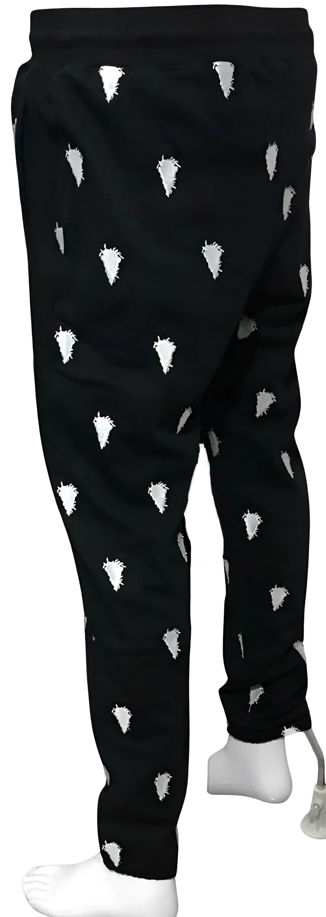 ^CROOKS & CASTLES^ (BLACK) ~SILHOUETTE~ EMBROIDERED JOGGER SWEATPANTS