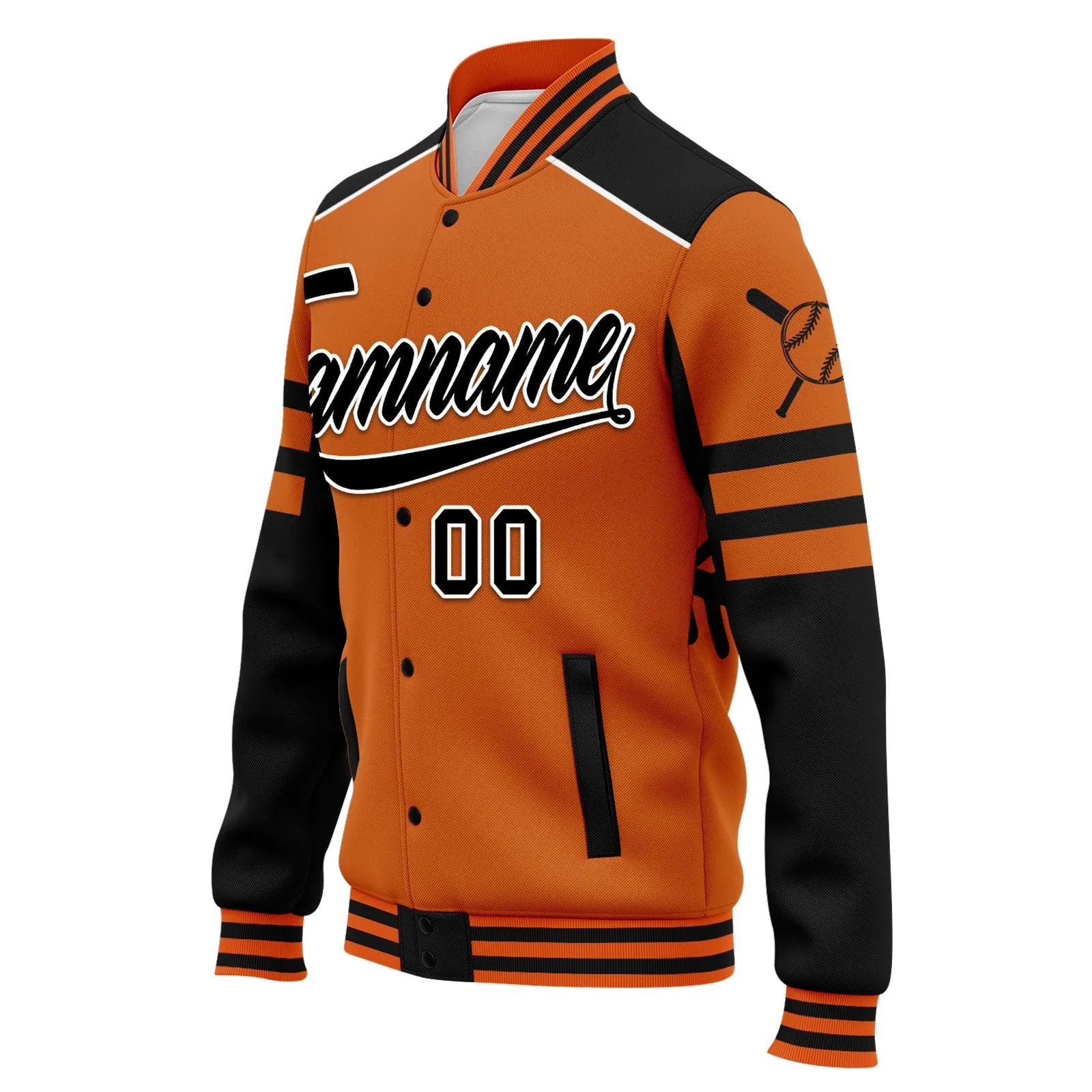 Custom Jacket Bomber Full-Snap Varsity Letterman Personalized Jacket FZ005-D023003-8