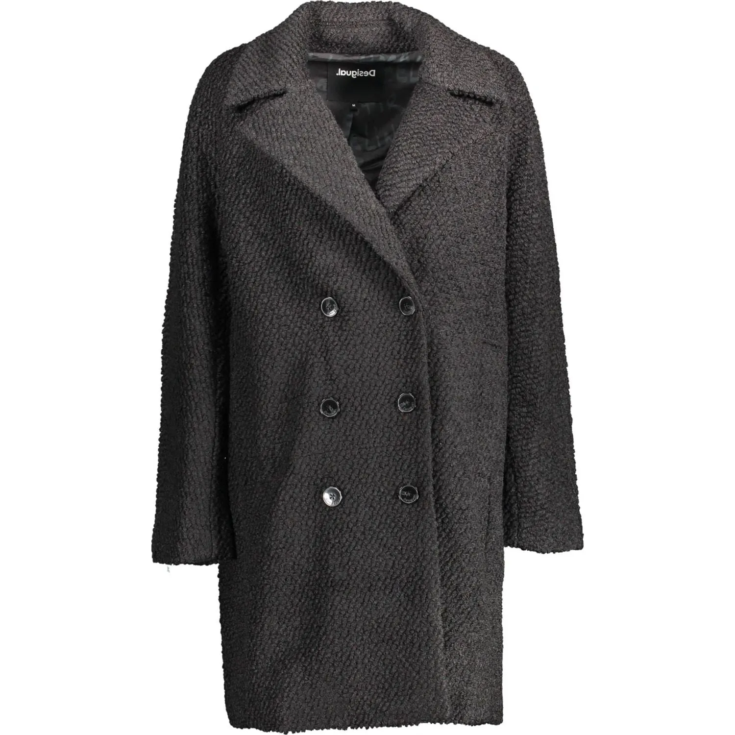 Desigual Black Wool Women Coat