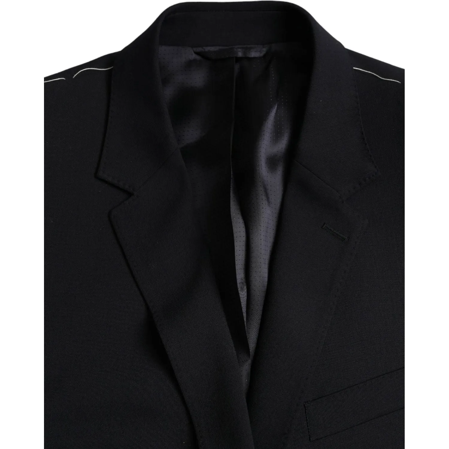 Dolce & Gabbana Black MARTINI Single Breasted Coat Blazer