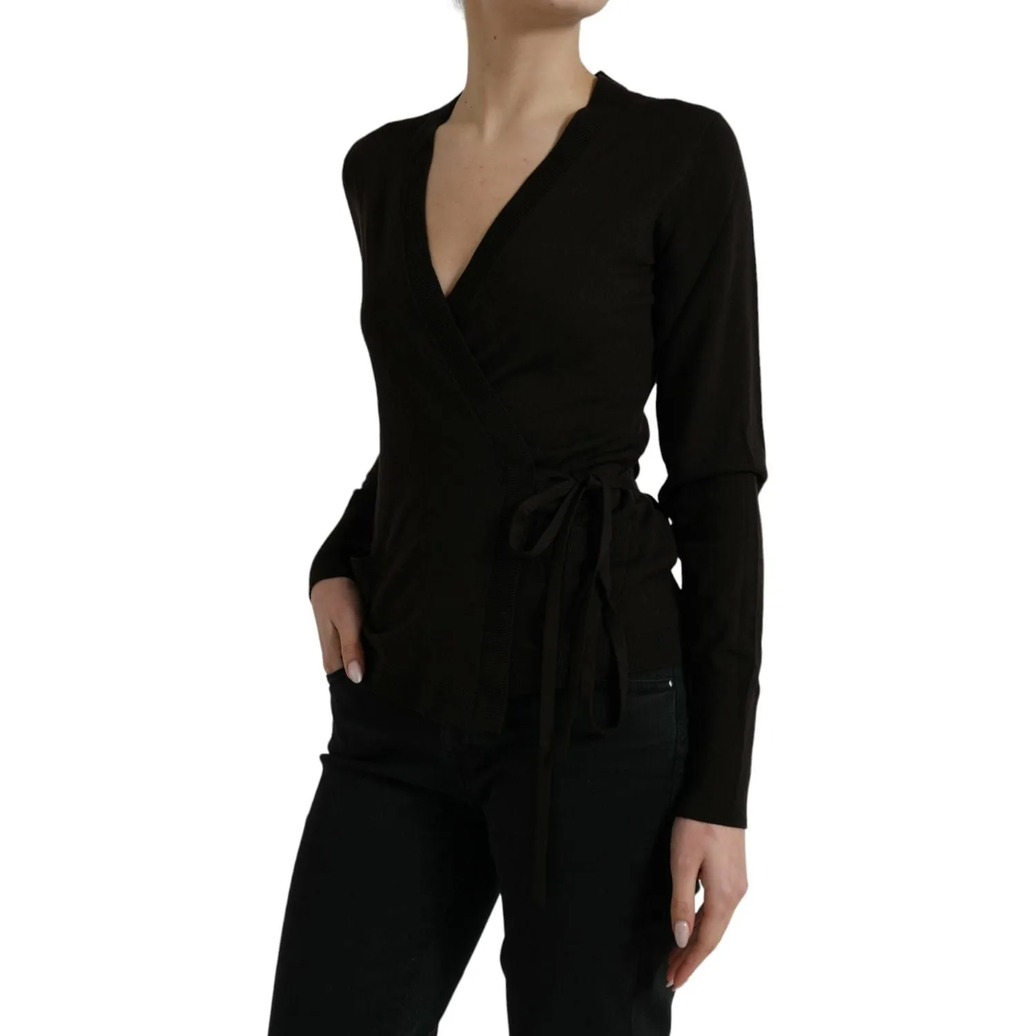 Dolce & Gabbana Elegant Black Virgin Wool Cardigan