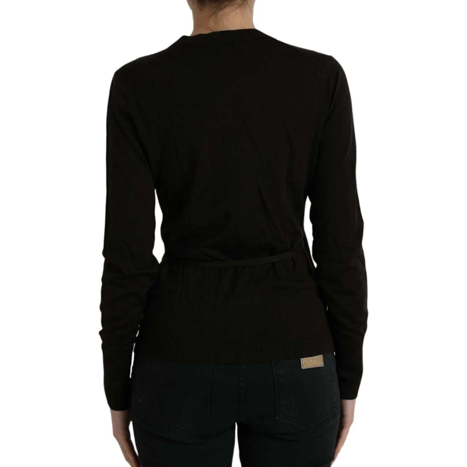 Dolce & Gabbana Elegant Black Virgin Wool Cardigan