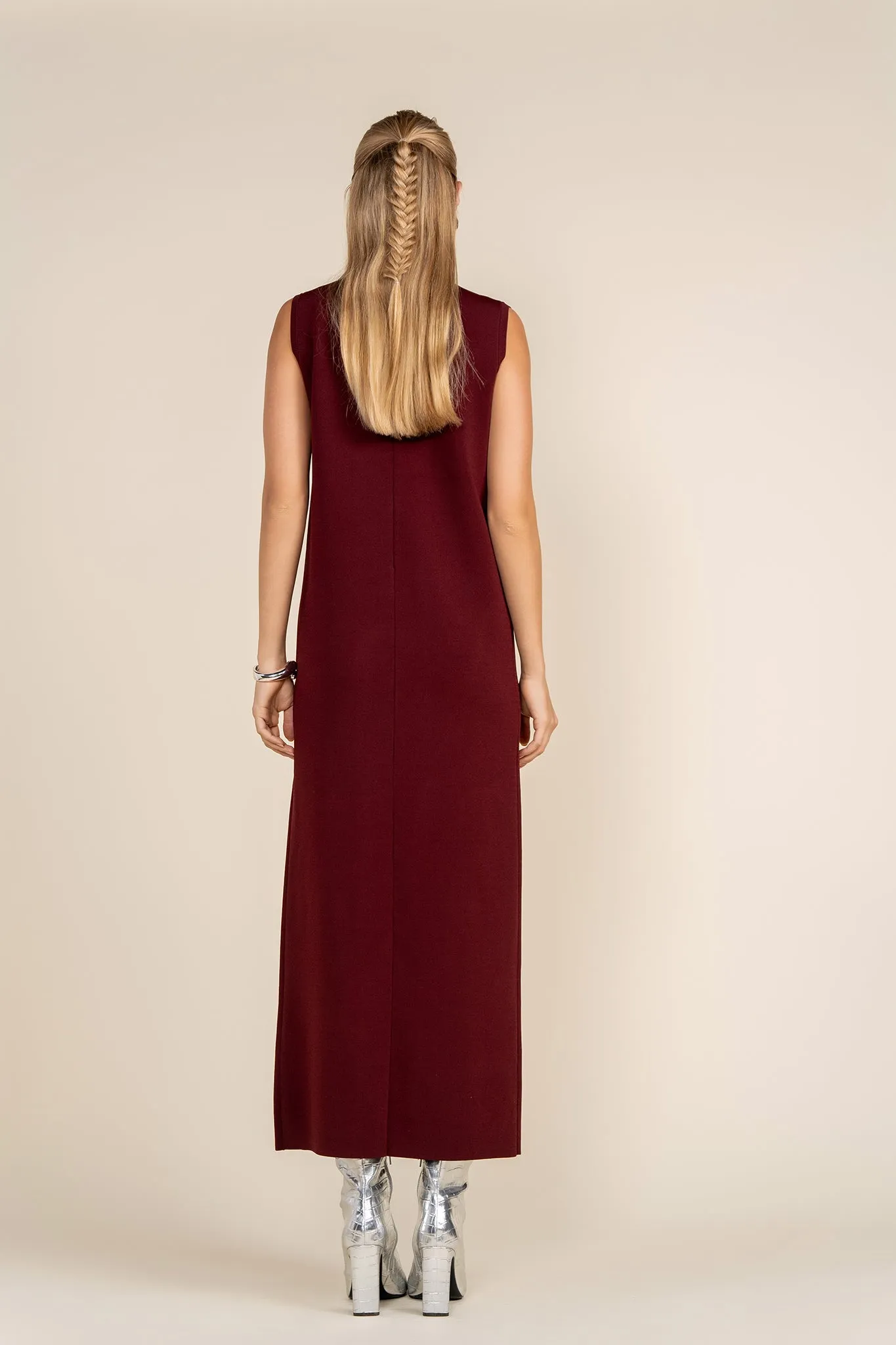 Doré Dress in Merlot