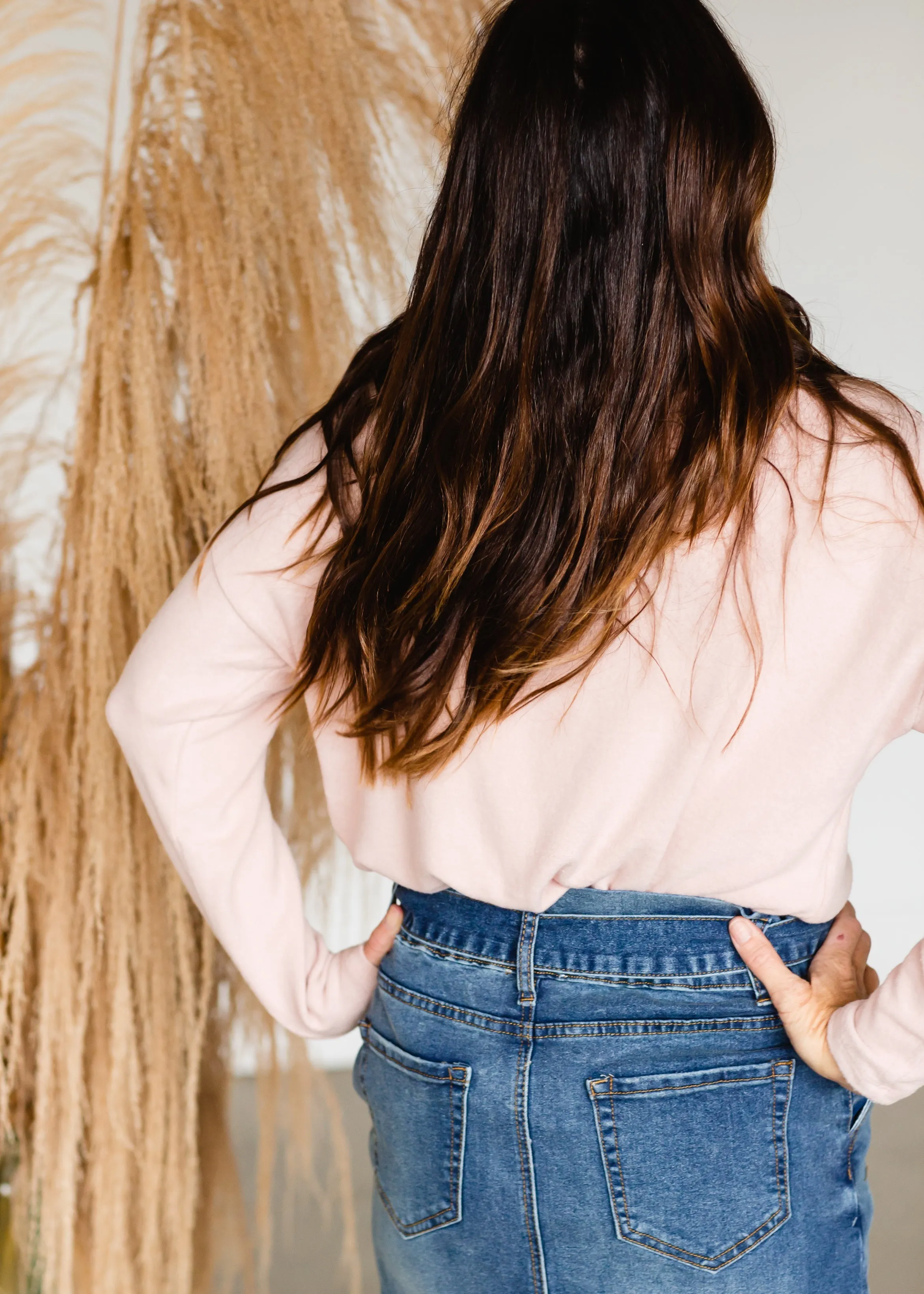 Dusty Rose Turtleneck Knit Top