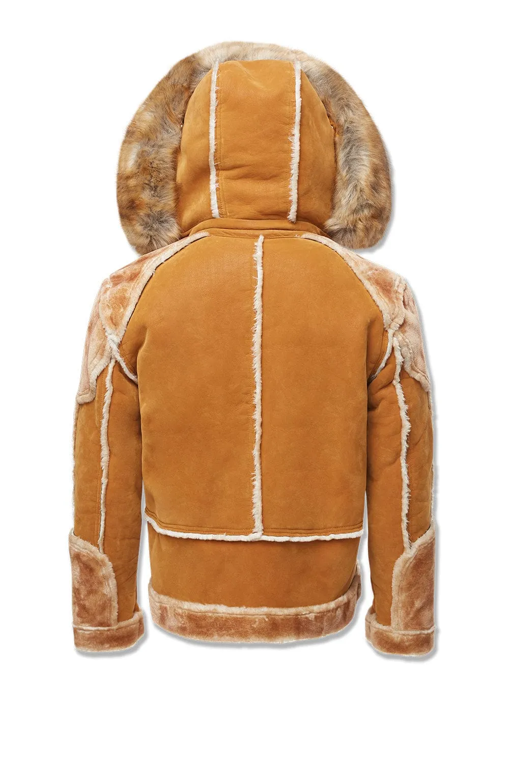 El Jefe Shearling Moto Jacket (Cognac)