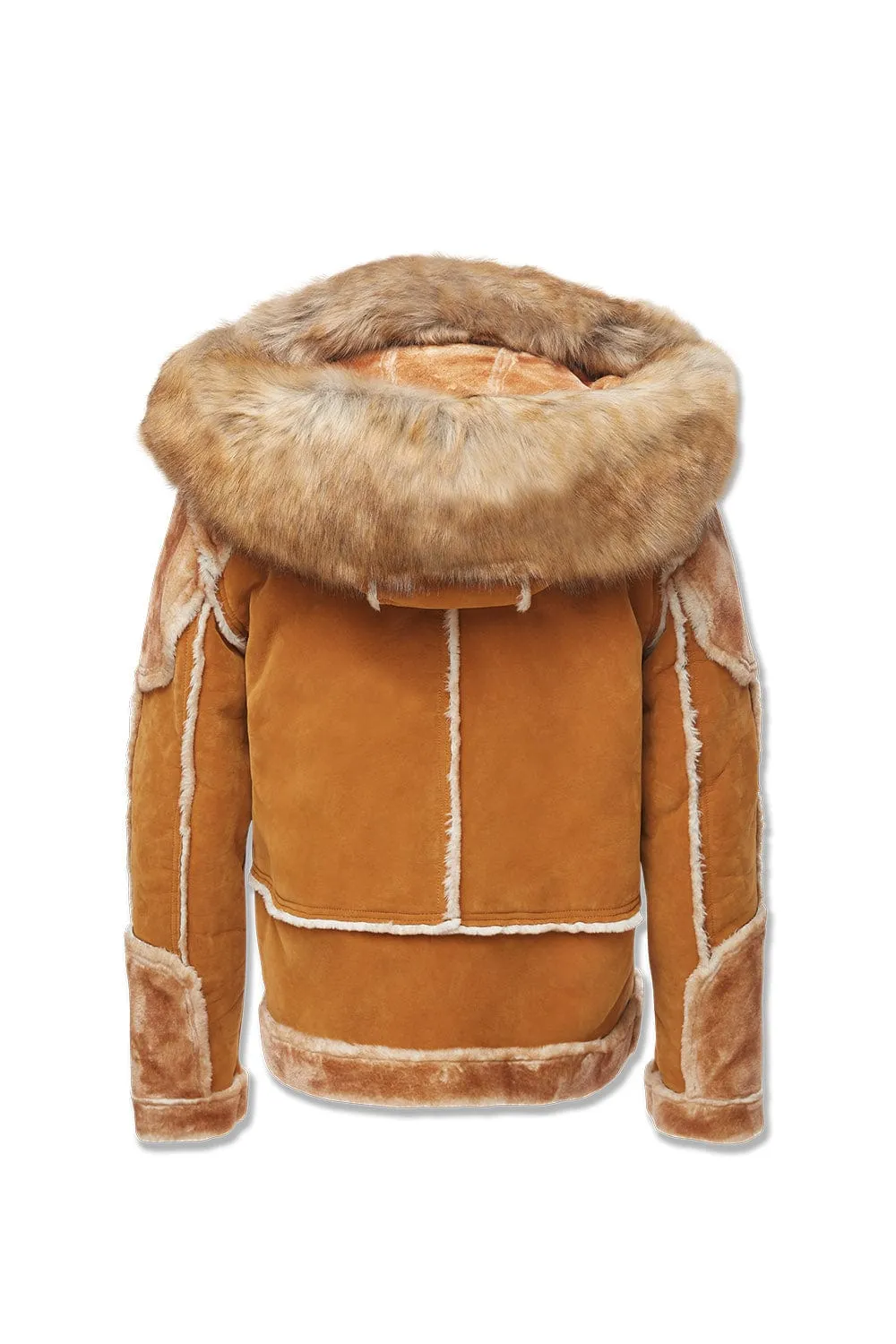 El Jefe Shearling Moto Jacket (Cognac)