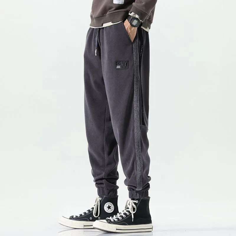 Elastic Waist Tapered Loose Fit Thick Versatile Elasticity Sweatpant