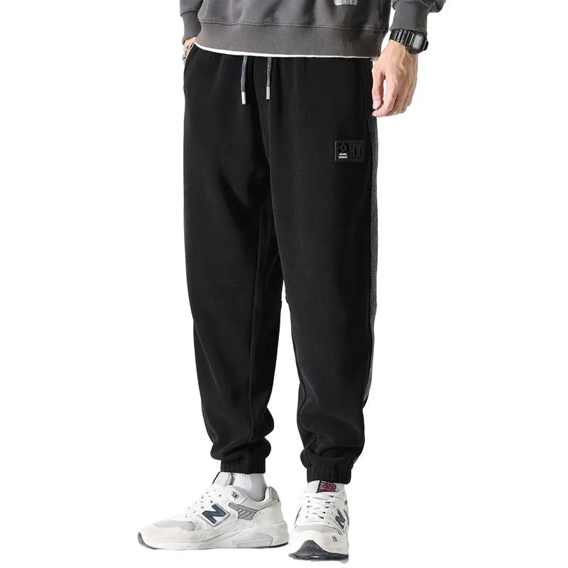 Elastic Waist Tapered Loose Fit Thick Versatile Elasticity Sweatpant