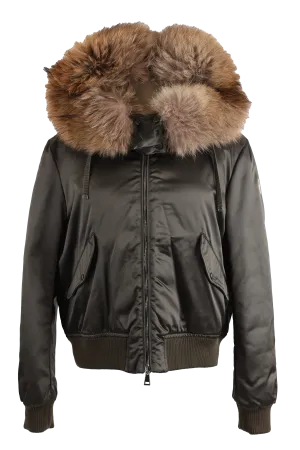 Eulimene Down Bomber Jacket w/ Real Fur Hood